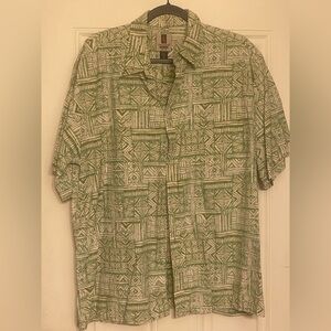 XXL Tori Richard Aloha Geometric Print Shirt 100% Cotton